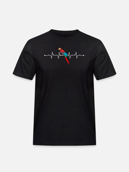 Parrots heartbeat - Men's Workwear T-Shirt - black