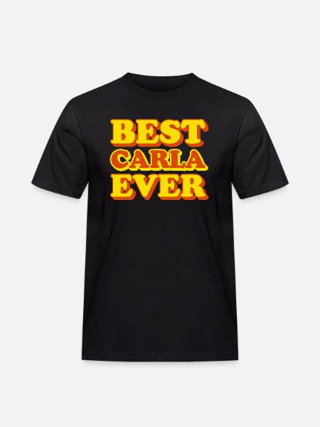 Carla First Name Funny Gift - Men's Workwear T-Shirt - black