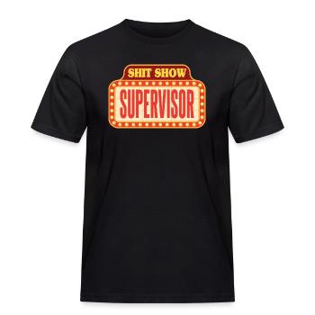 Zirkus Scheißshow Supervisor - Männer Workwear T-Shirt - Schwarz - Vorne - AI Model Male 178 light (178cm)