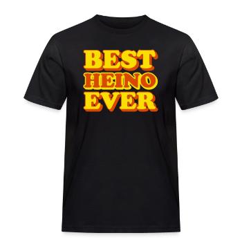 Heino Prénom Drôle Cadeau - T-shirt Workwear homme - noir - Devant - AI Model Male 178 light (178cm)