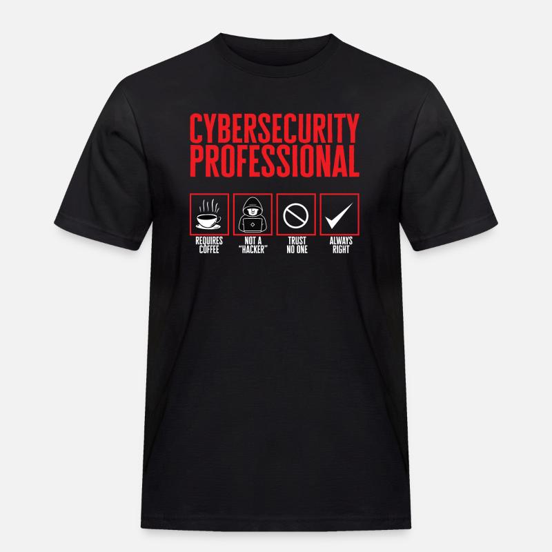 Cybersecurity Hackers IT Security - Men's Workwear T-Shirt - black