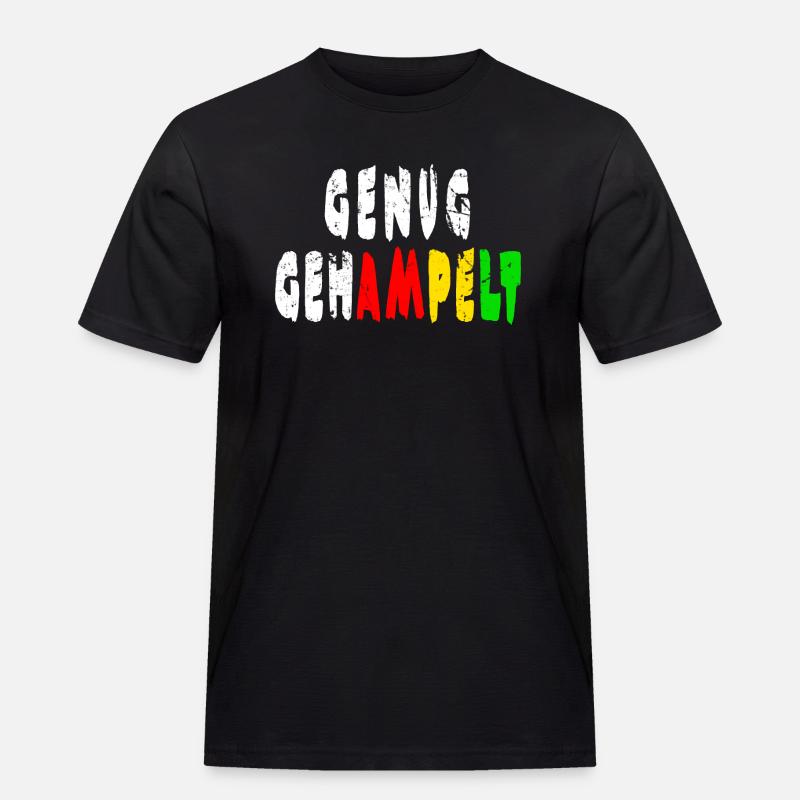 Hampel Ampel Protest - Männer Workwear T-Shirt - Schwarz