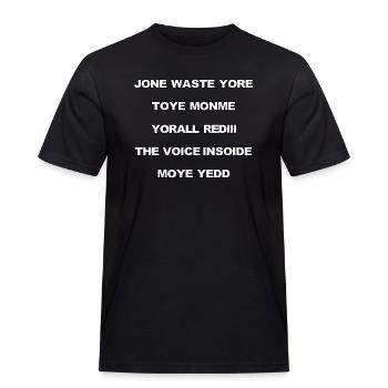 JONE WASTE YORE TOYE MONME YORALL REDIII LA VOIX - T-shirt Workwear homme - noir - Devant - AI Model Male 178 light (178cm)