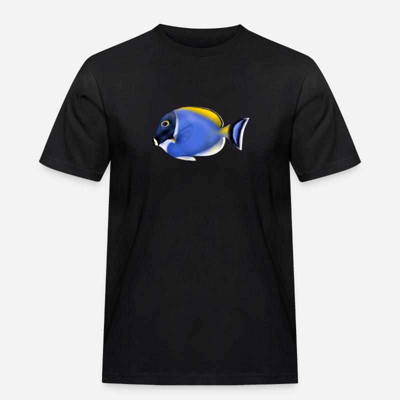 ACANTHURUS LEUCOSTEMON - Männer Workwear T-Shirt - Schwarz