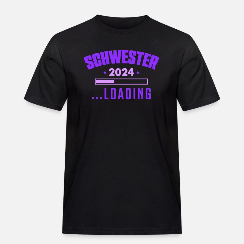 schwester 2024 - Männer Workwear T-Shirt - Schwarz