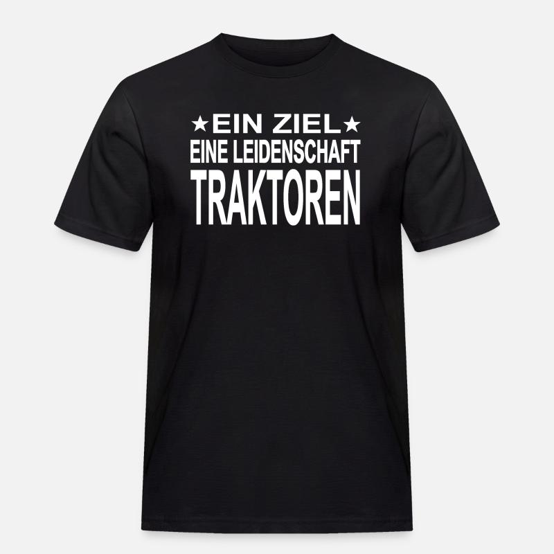 Traktor - Männer Workwear T-Shirt - Schwarz