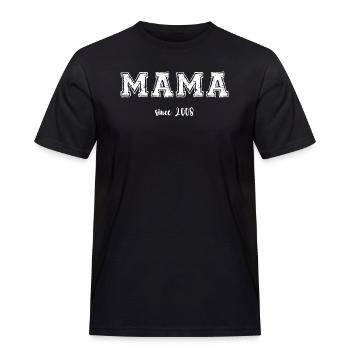 Mama 2008 - Männer Workwear T-Shirt - Schwarz - Vorne - AI Model Male 178 light (178cm)