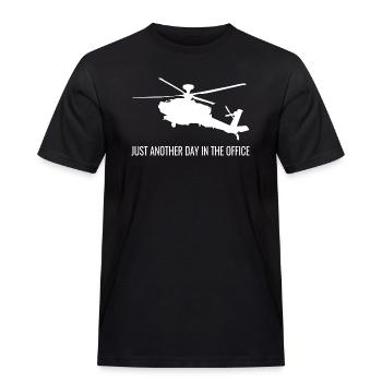Helikopter Coole Sprüche Pilot - Männer Workwear T-Shirt - Schwarz - Vorne - AI Model Male 178 light (178cm)
