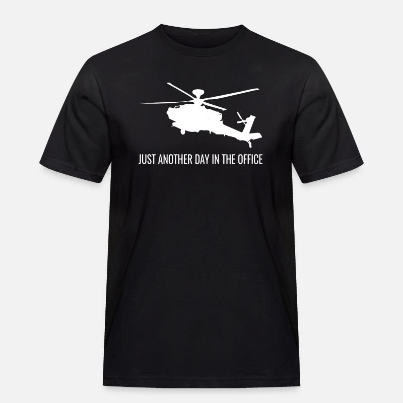 Helikopter Coole Sprüche Pilot - Männer Workwear T-Shirt - Schwarz
