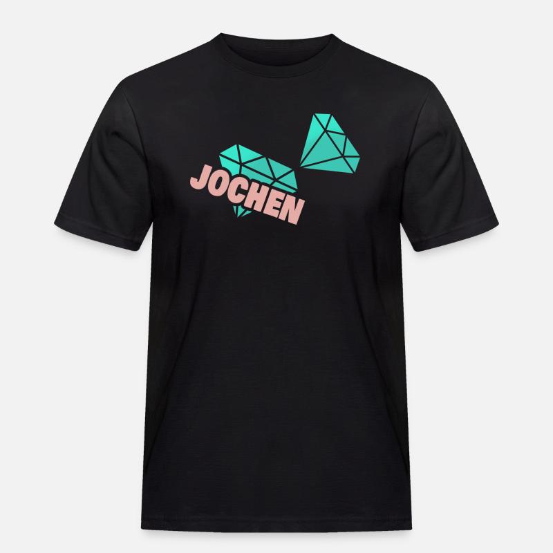 Jochen als Papa - Männer Workwear T-Shirt - Schwarz