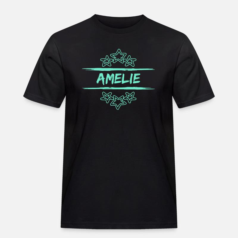 Amelie Amelie - Männer Workwear T-Shirt - Schwarz