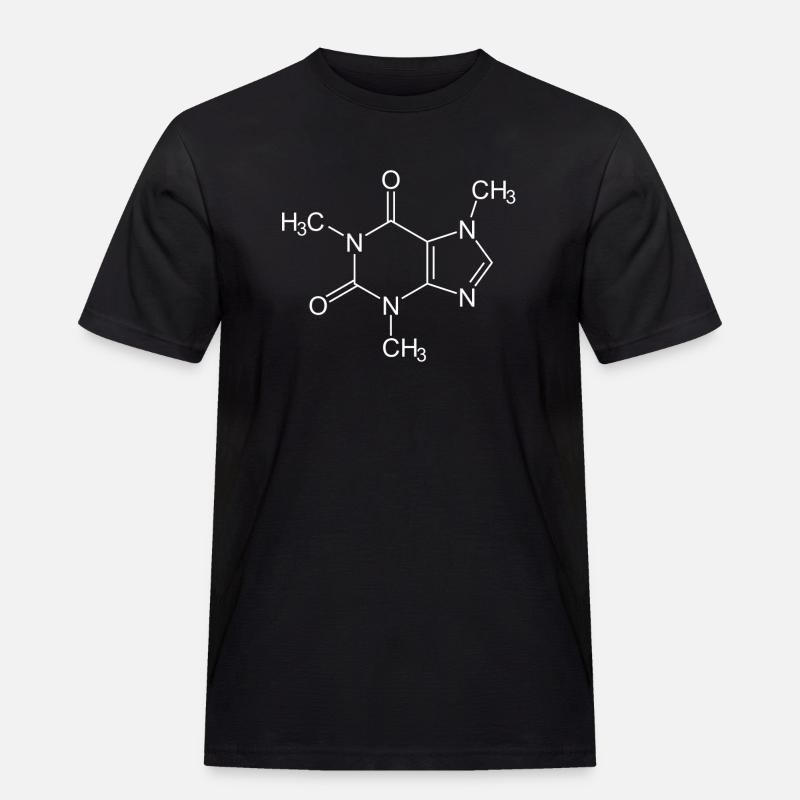 Coffein Kaffee - Männer Workwear T-Shirt - Schwarz