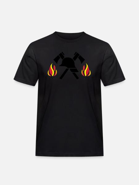 firefighter - Männer Workwear T-Shirt - Schwarz