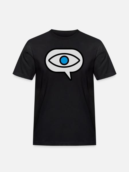 Eye Seeing Comic Speech Bubble - Men's Workwear T-Shirt - black