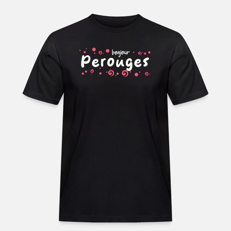 Pérouges - Men's Workwear T-Shirt - black