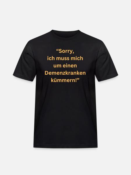Sorry, ik zorg voor een dementiepatiënt - Mannen Workwear T-shirt - zwart