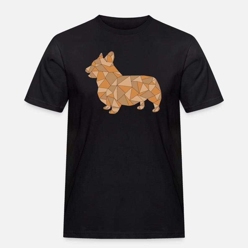 CORGI geometrisch - Männer Workwear T-Shirt - Schwarz