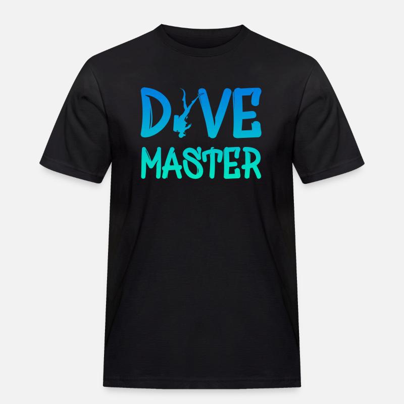 Dive Master - Männer Workwear T-Shirt - Schwarz
