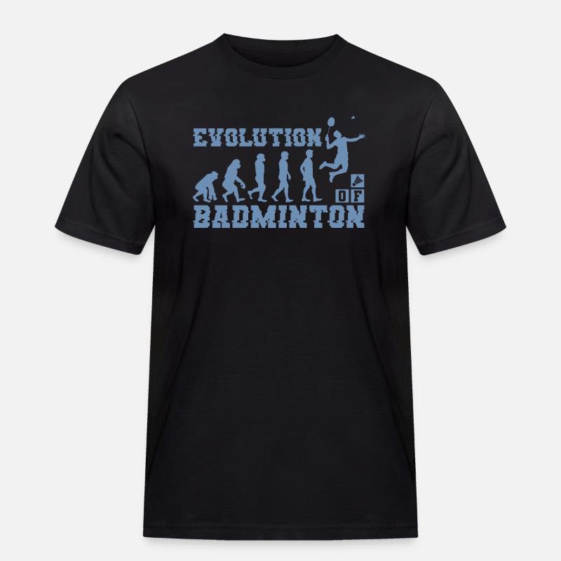 Badminton Evolution Silhouette - Männer Workwear T-Shirt - Schwarz