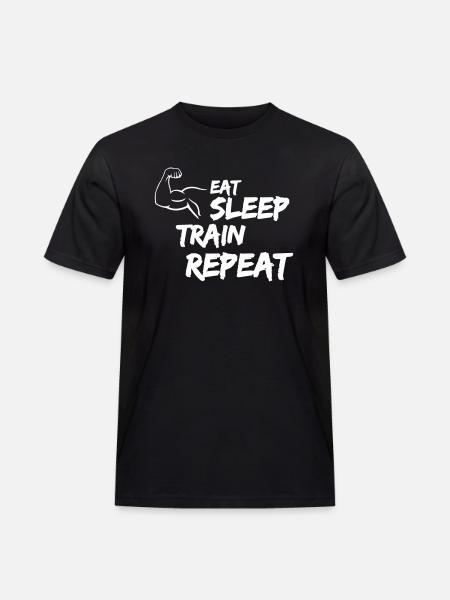 Eat Sleep Train Repeat - Men's Workwear T-Shirt - black