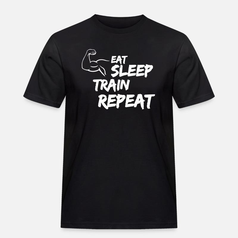 Manger Dormir Train Répéter - T-shirt Workwear homme - noir