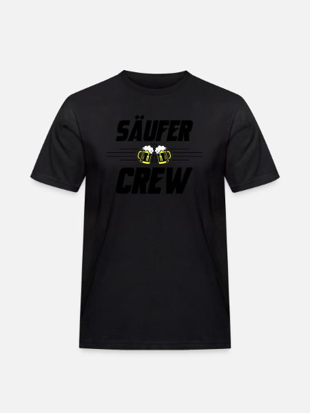 Säufer Crew Bier - Männer Workwear T-Shirt - Schwarz