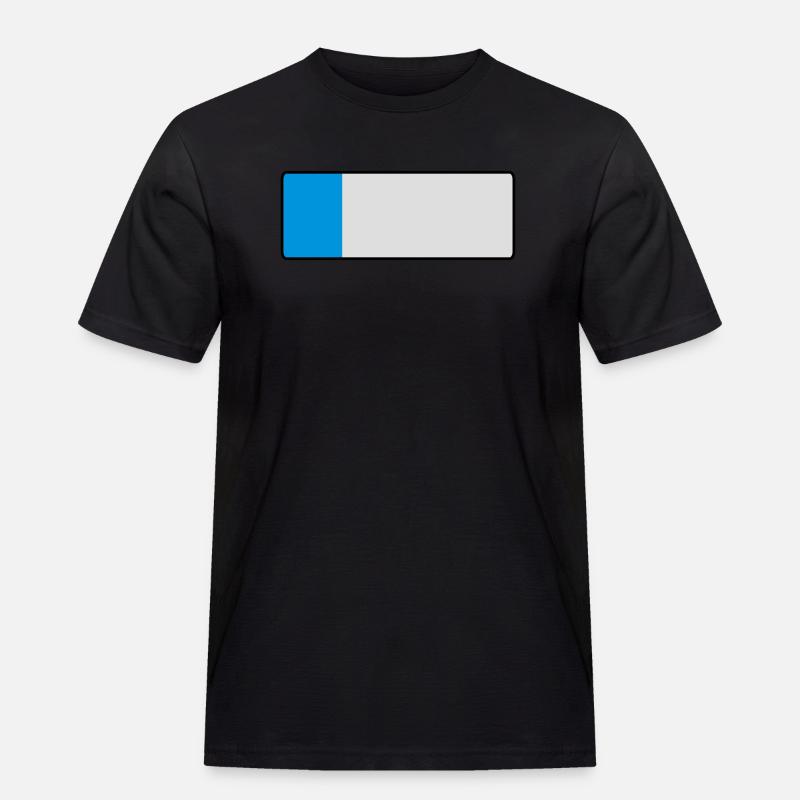 _blank_kurz - Männer Workwear T-Shirt - Schwarz