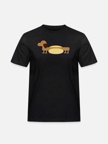 Hot-Dog - Männer Workwear T-Shirt - Schwarz