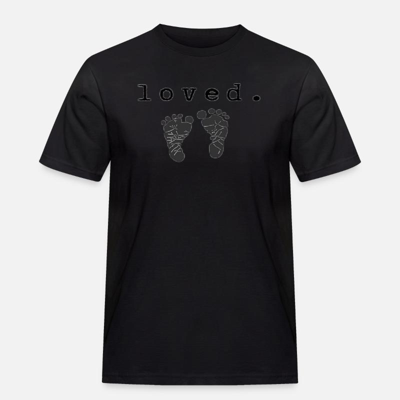 loved. - Männer Workwear T-Shirt - Schwarz