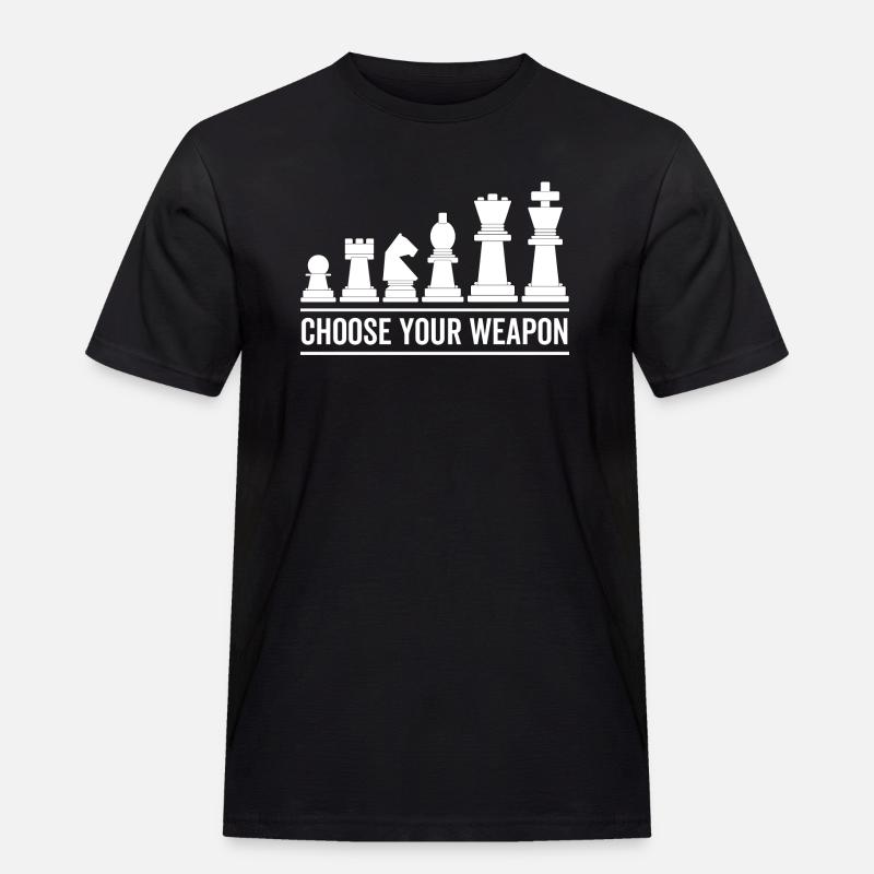 Wähle dein Waffenschach - Männer Workwear T-Shirt - Schwarz