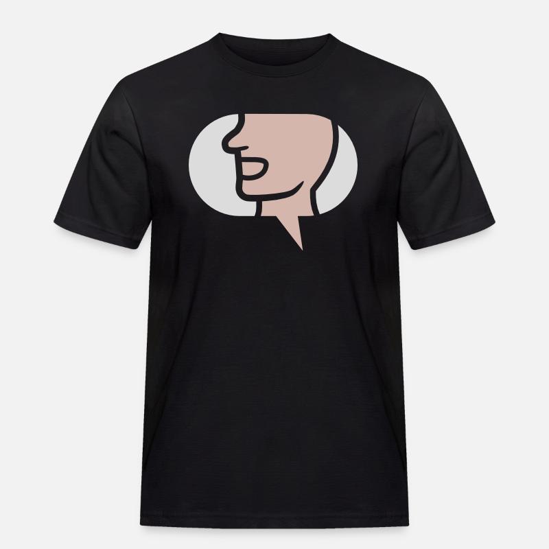 Chat Simple Symbol Speech Bubble - Men's Workwear T-Shirt - black