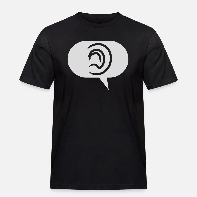 Perceive sounds Symbol speech bubble - Men's Workwear T-Shirt - black