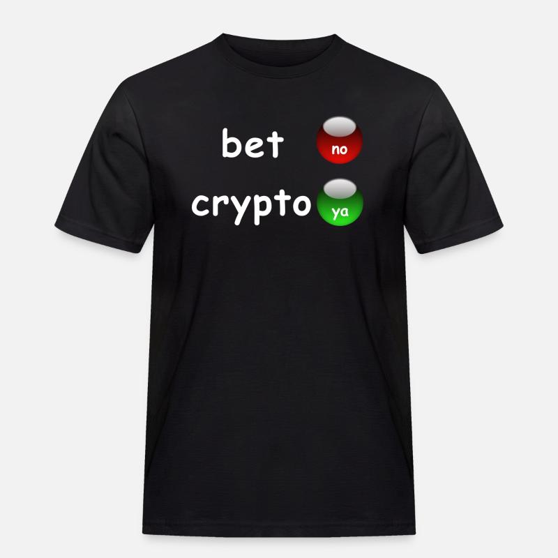 Ja zu Crypto! - Männer Workwear T-Shirt - Schwarz
