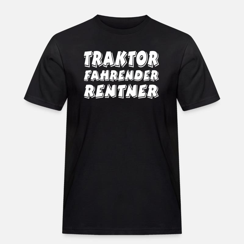 Traktor - Männer Workwear T-Shirt - Schwarz