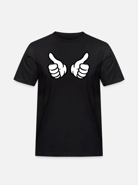 pouces levés main comme - T-shirt Workwear homme - noir