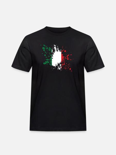 Italy Flag Stain Design - Men's Workwear T-Shirt - black