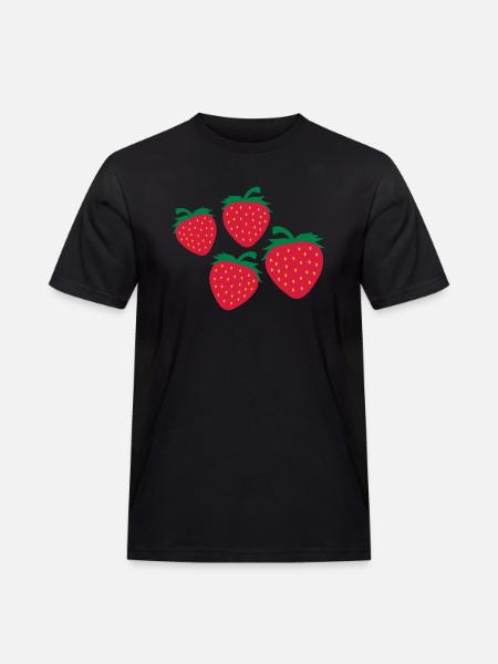 4 Delicious strawberry - Men's Workwear T-Shirt - black