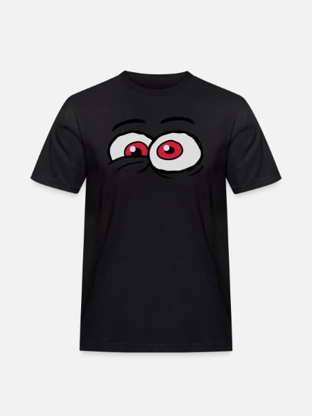 Comic Eyes Crazy Design - Men's Workwear T-Shirt - black