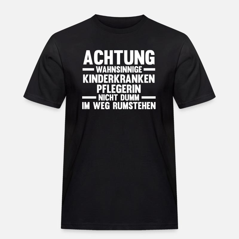 Pfleger Pflegekraft Kinderkrankenpflegerin - Männer Workwear T-Shirt - Schwarz