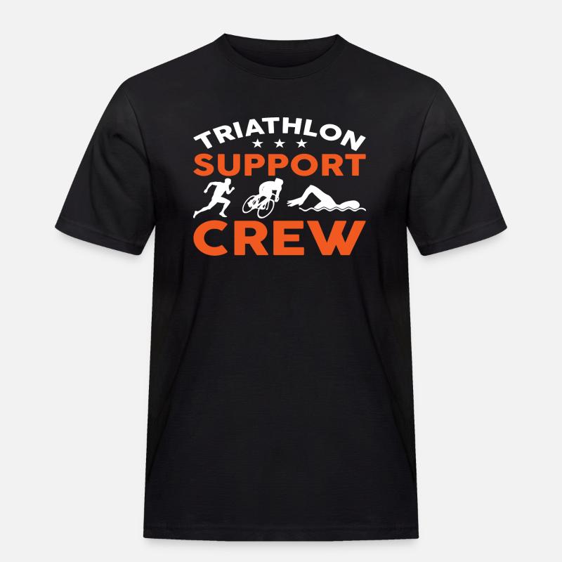 Triathlon Support Crew - Männer Workwear T-Shirt - Schwarz