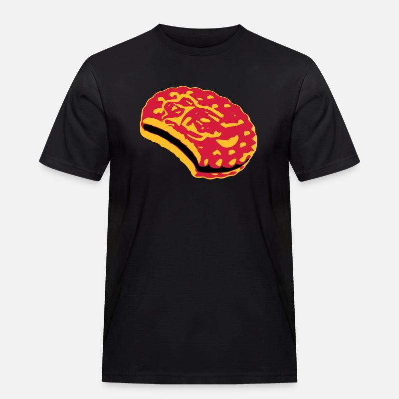 Keks - Männer Workwear T-Shirt - Schwarz