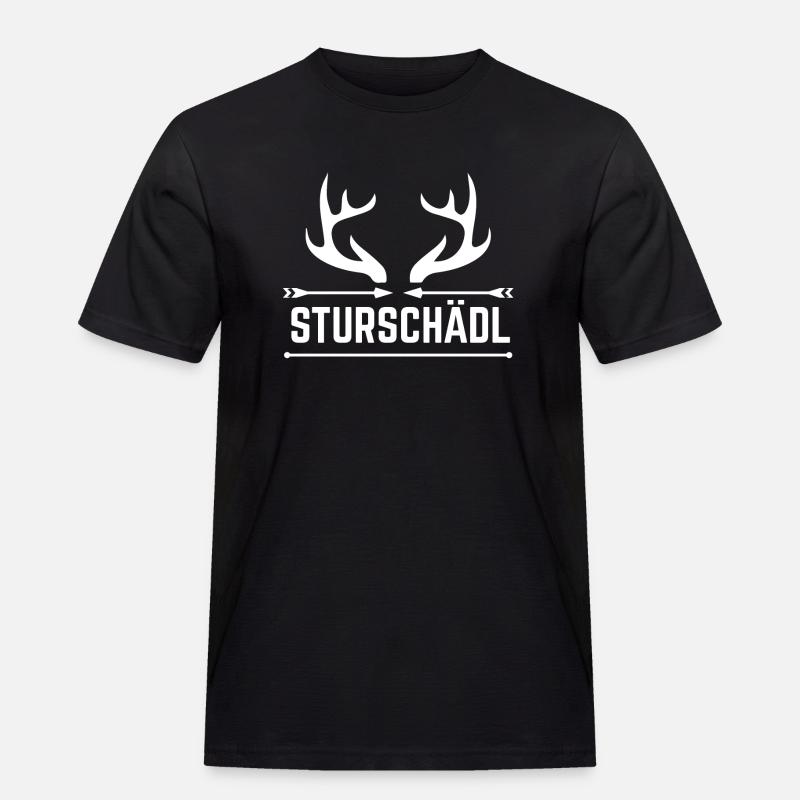 Sturschädl - Männer Workwear T-Shirt - Schwarz