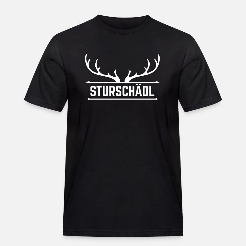 Sturschaedl - Männer Workwear T-Shirt - Schwarz