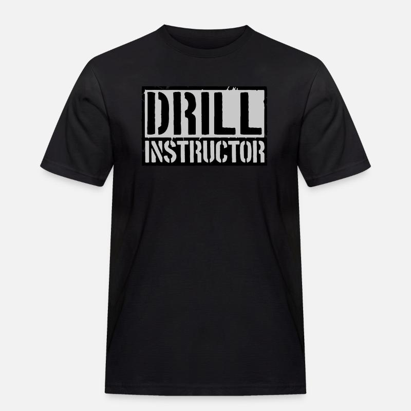 Schild Drill Instructor - Männer Workwear T-Shirt - Schwarz