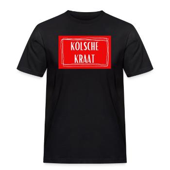 Kölsche Kraat - Köln Kölsch Kölle Rheinland - Männer Workwear T-Shirt - Schwarz - Vorne - AI Model Male 178 light (178cm)