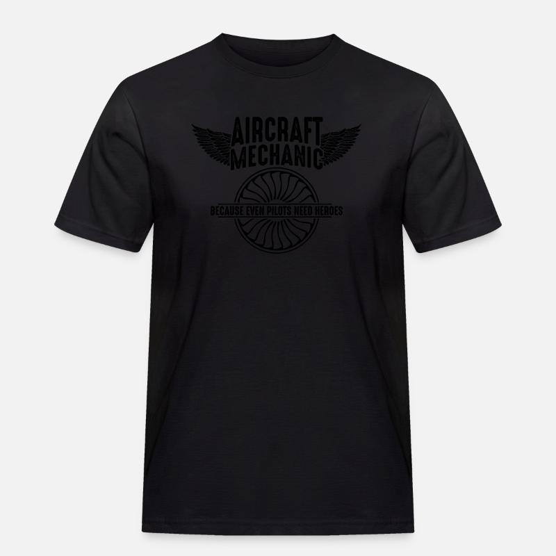 Flugzeugmechaniker Luftfahrttechniker - Männer Workwear T-Shirt - Schwarz