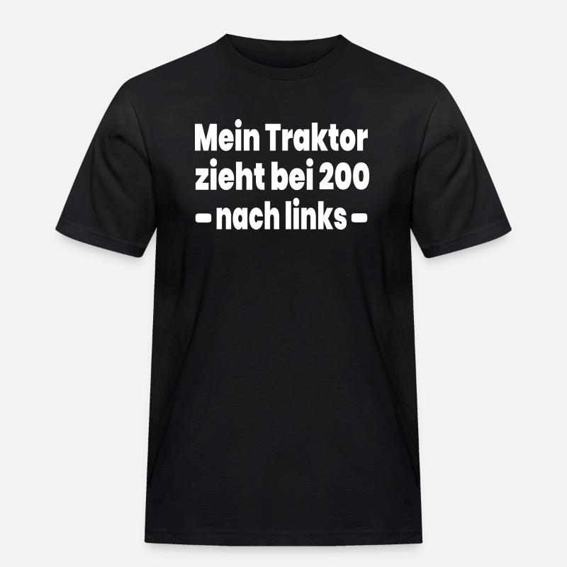 Traktor - Männer Workwear T-Shirt - Schwarz