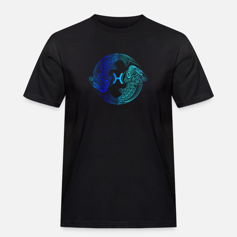 fische Zeichenfläche 1 - Männer Workwear T-Shirt - Schwarz