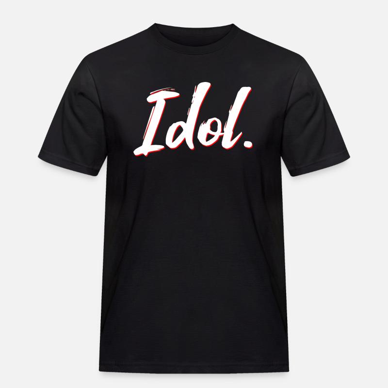 Idol neu - Männer Workwear T-Shirt - Schwarz