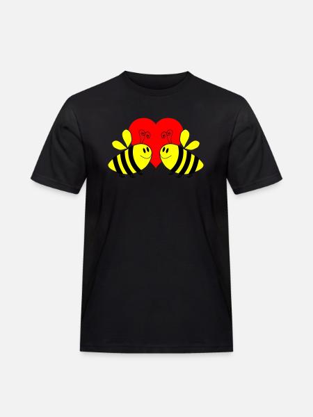 Bee Love 3 - Men's Workwear T-Shirt - black